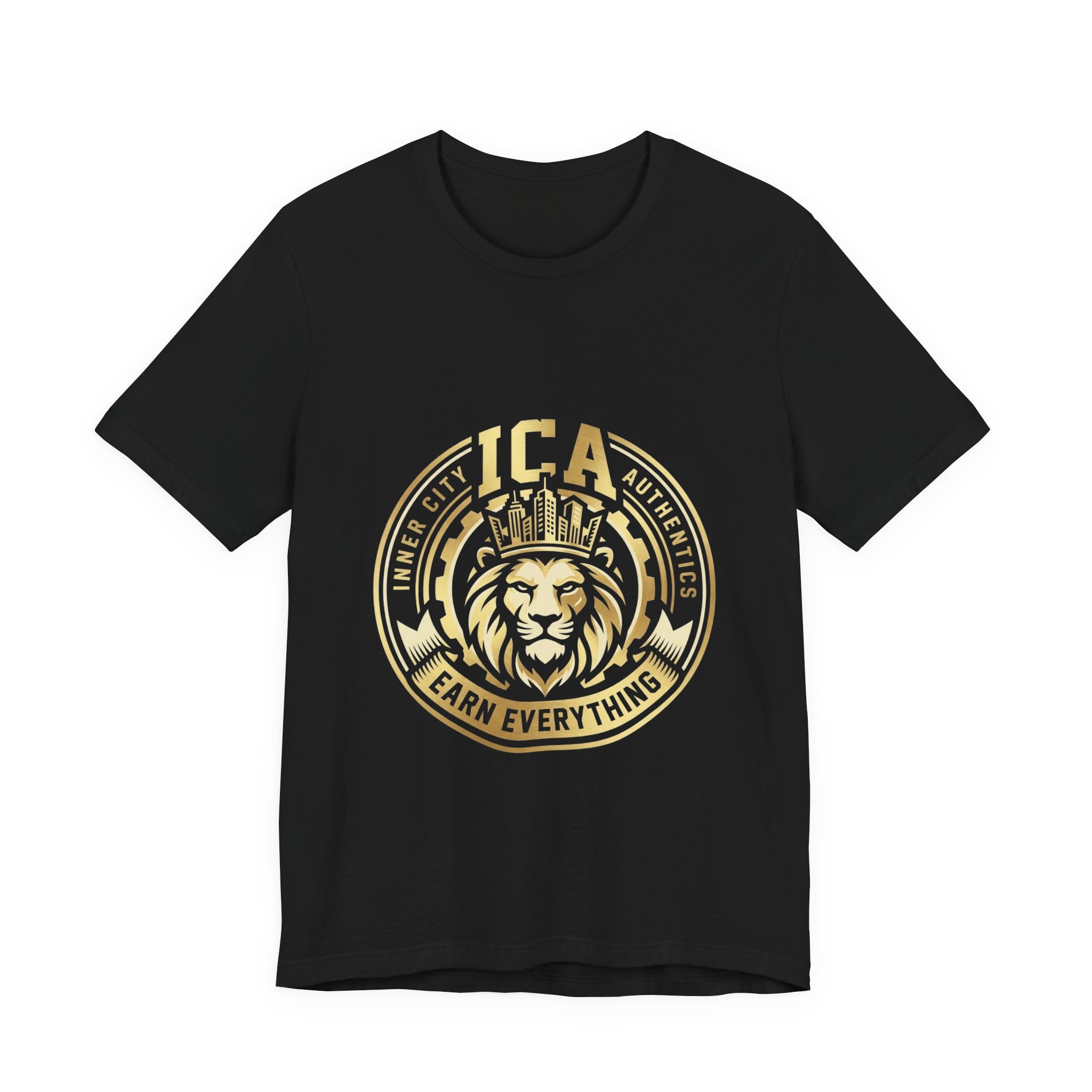 ICA Inner City Authentics Earn Everything Premium Black Tee