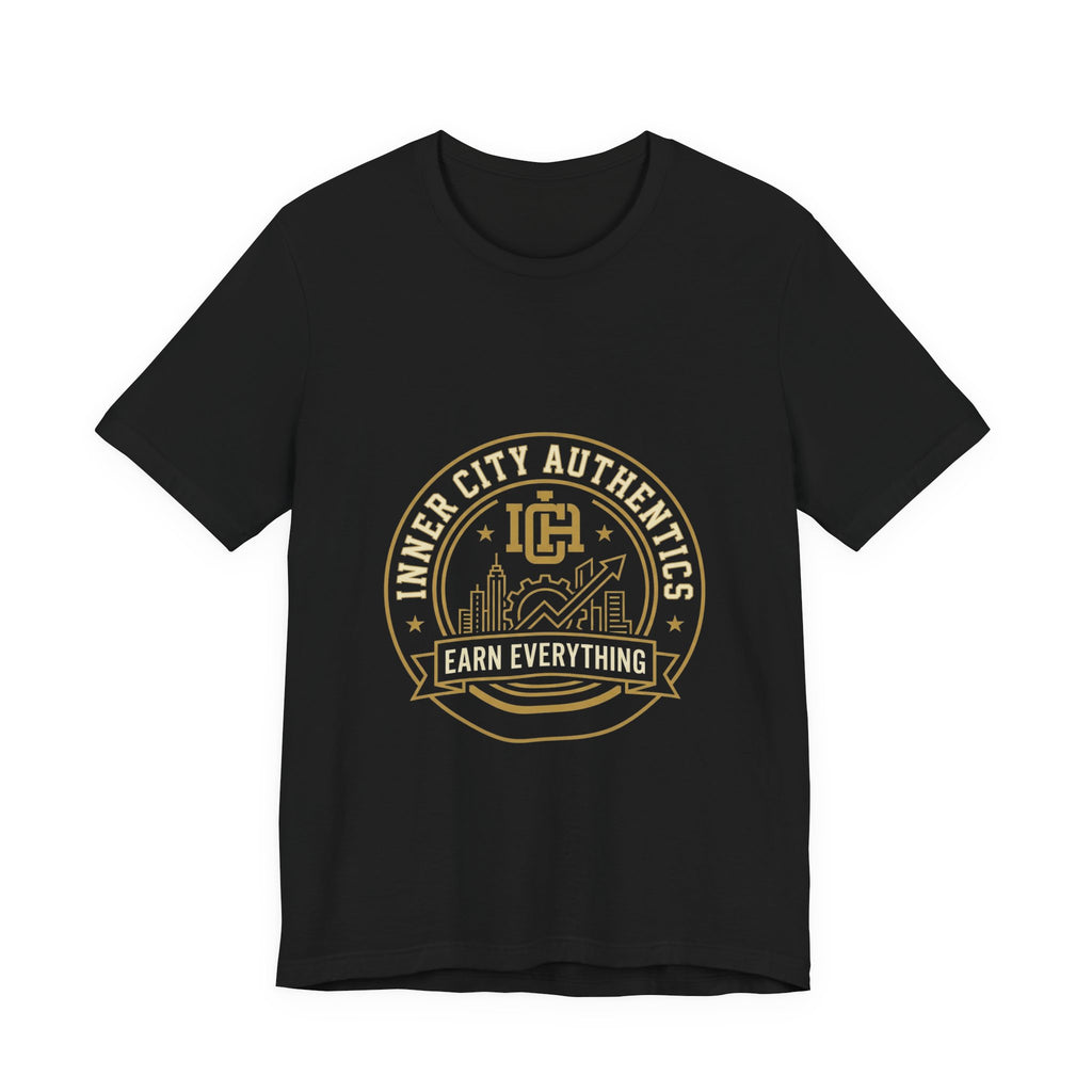 ICA — Earn Everything Varsity Tee (Gold/Black)