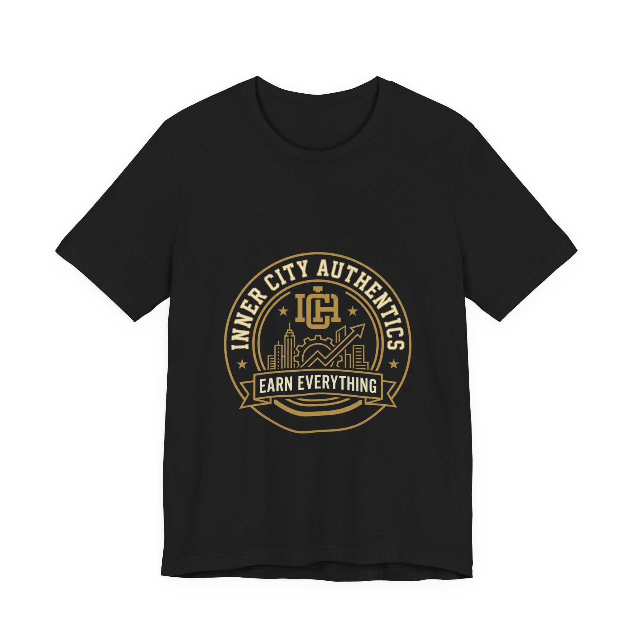 ICA — Earn Everything Varsity Tee (Gold/Black)