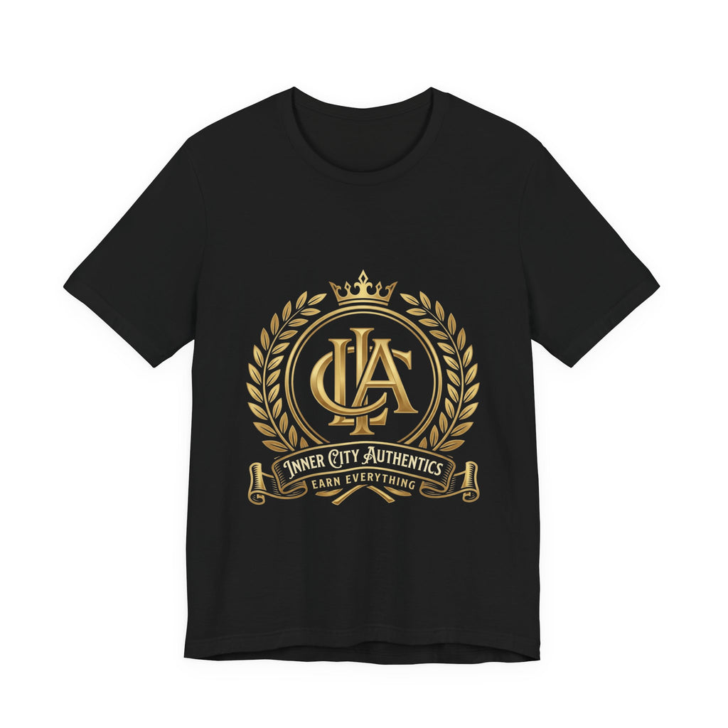 ICA Inner City Authentics Earn Everything Premium Black Tee