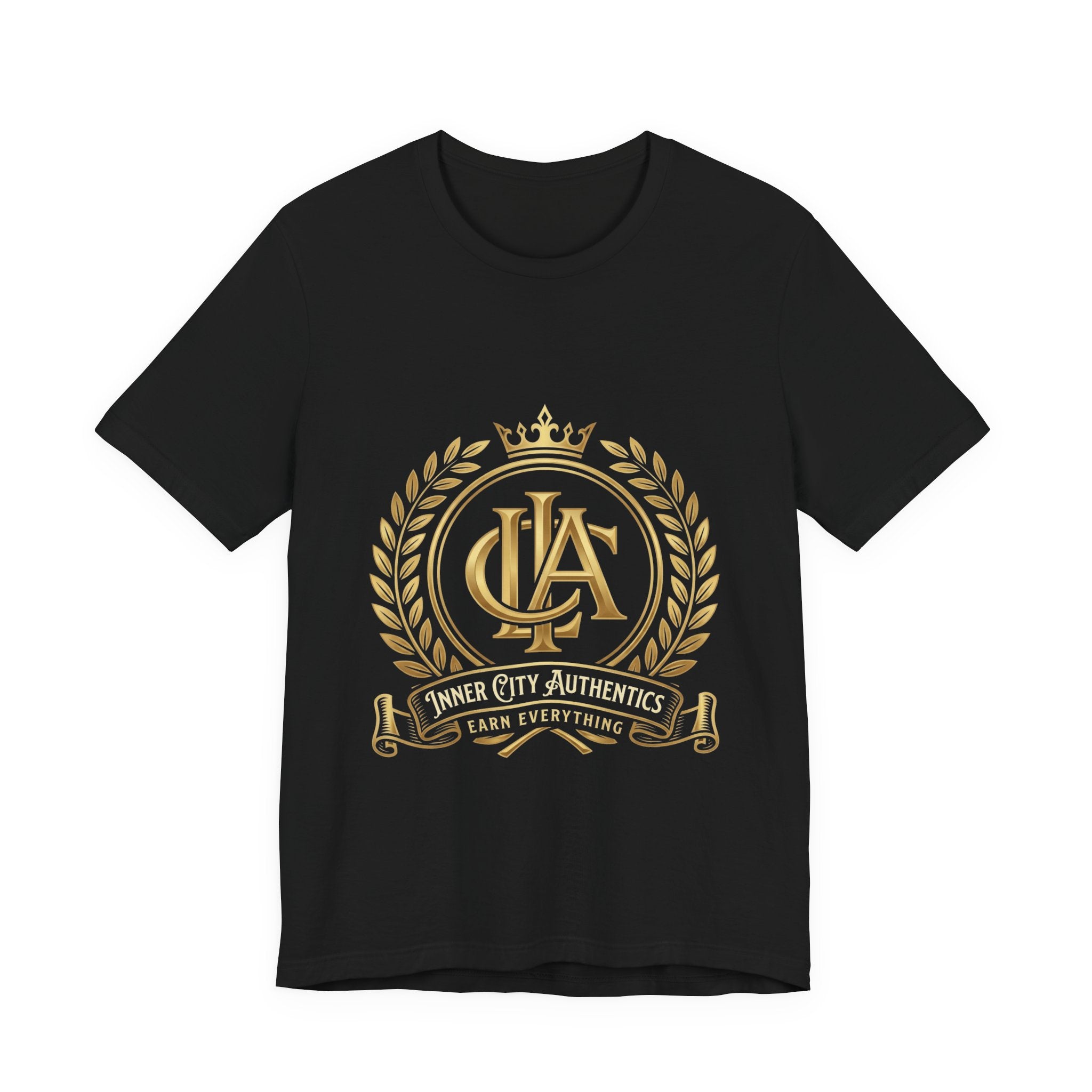 ICA Inner City Authentics Earn Everything Premium Black Tee