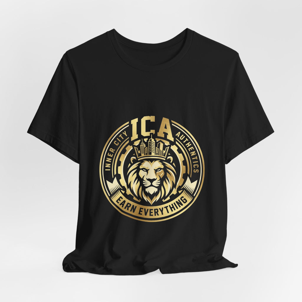 ICA Inner City Authentics Earn Everything Premium Black Tee
