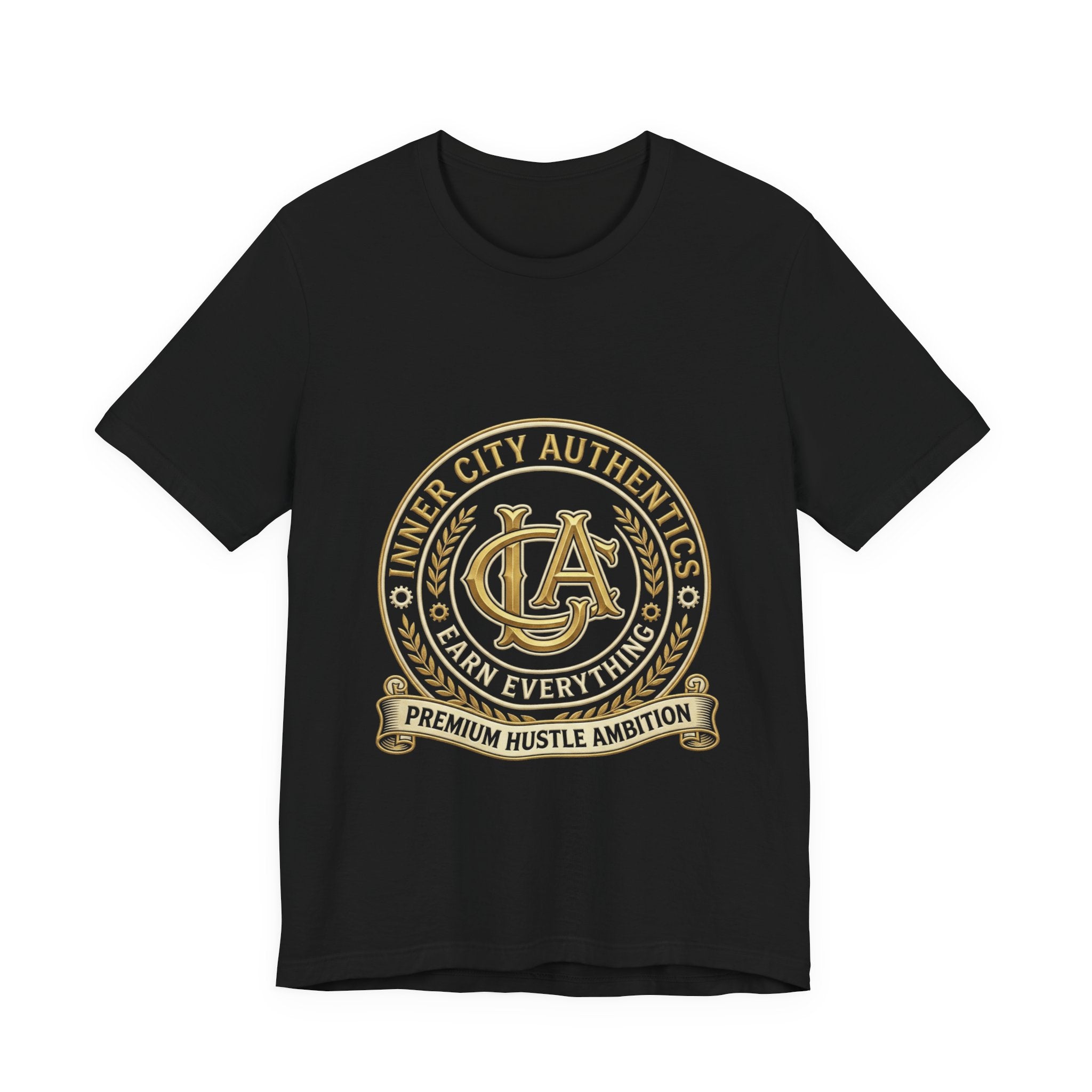 ICA Inner City Authentics Earn Everything Premium Black Tee