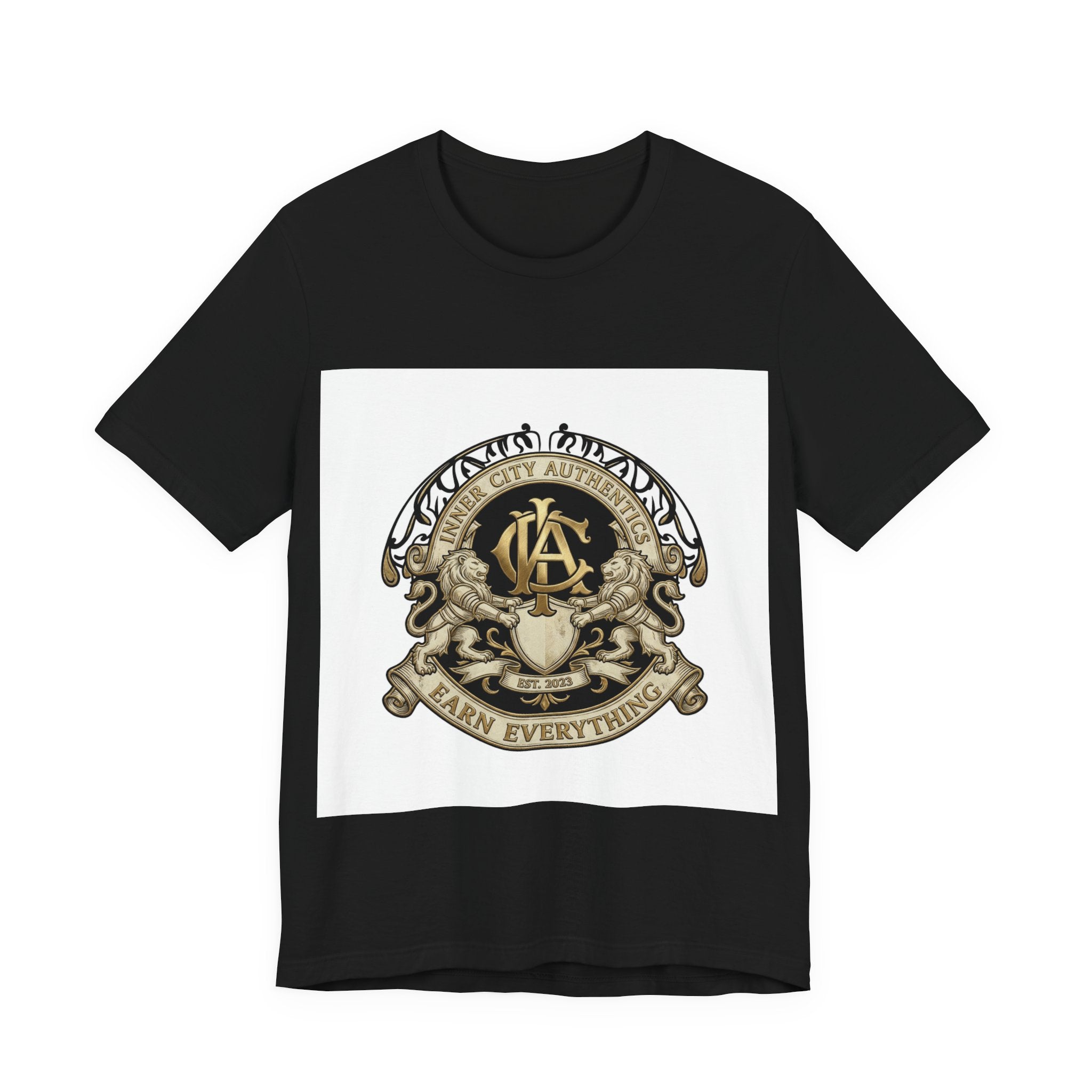 ICA Inner City Authentics Earn Everything Premium Black Tee