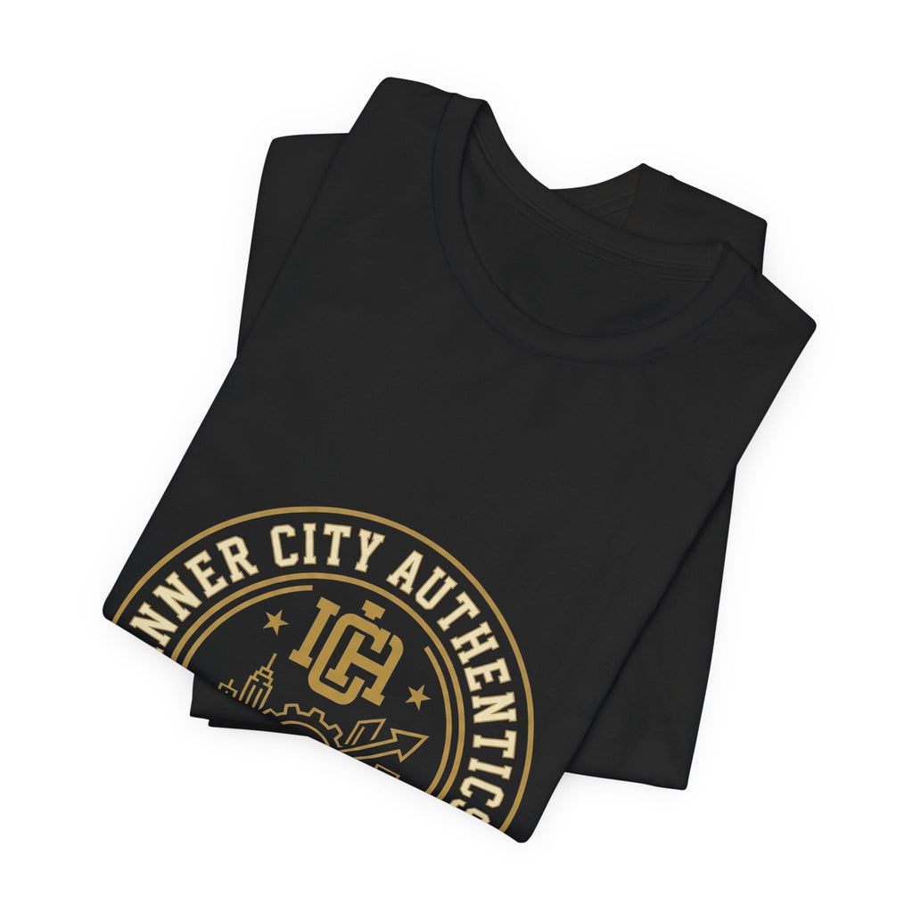 ICA — Earn Everything Varsity Tee (Gold/Black)